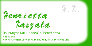 henrietta kaszala business card